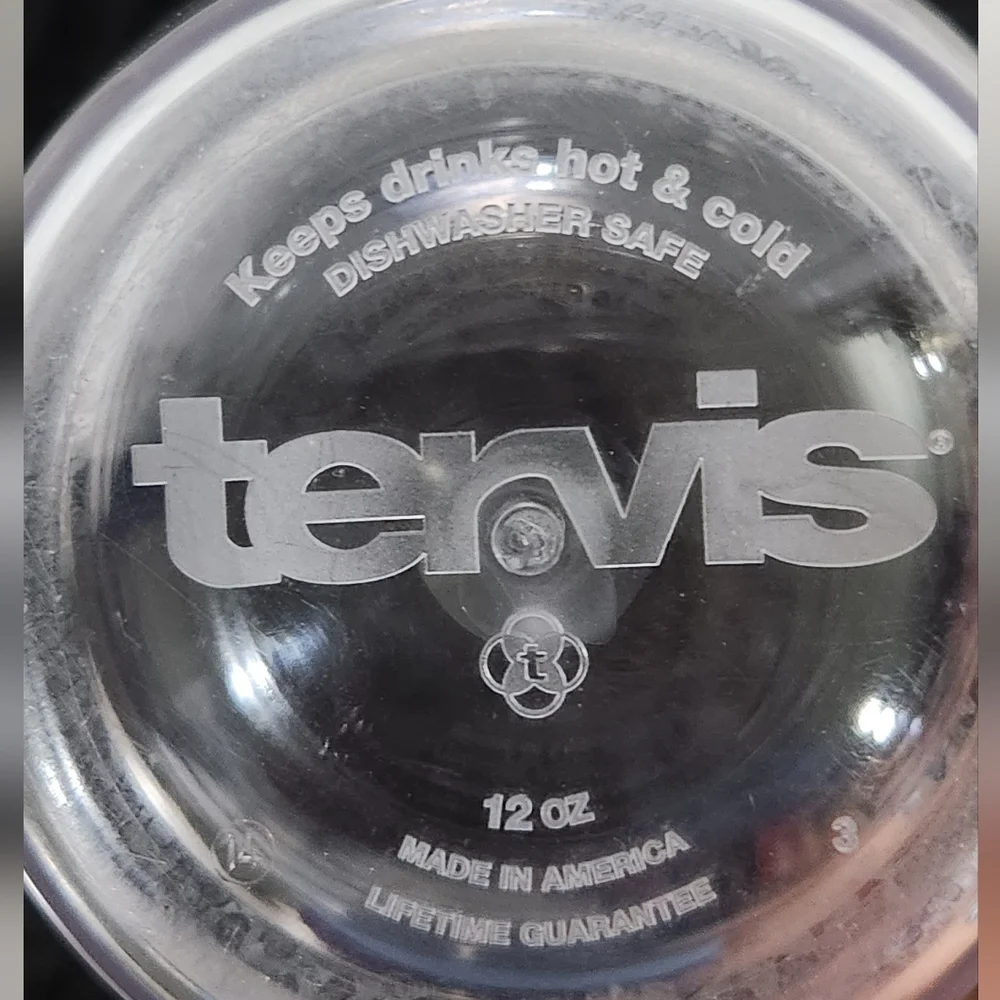 Tervis Texas Tech logo 12oz. Insulated Clear cup *no lid*
